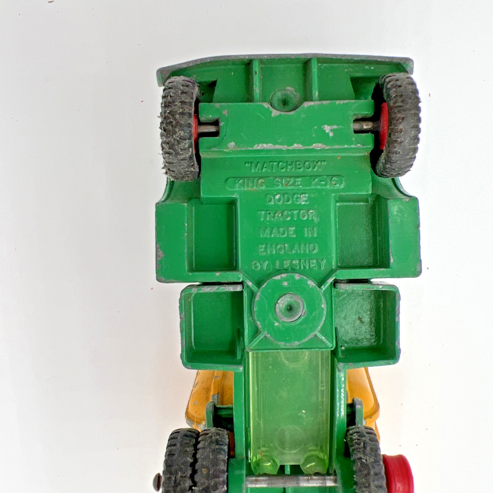 MatchBox Dodge Tractor W Fruehauf Tipper Trailer England By Lesney Green Yellow