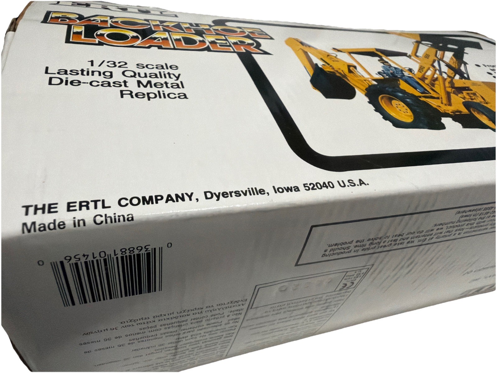 VTG 1/32 Ertl Ford 555A Backhoe/Loader Die-cast Metal Replica #1456 New in box