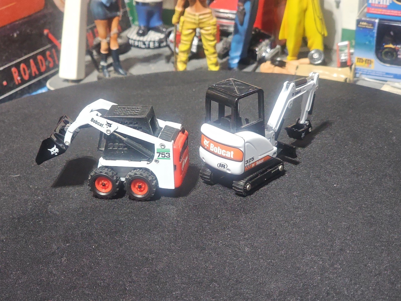 VINTAGE ERTL 1/50 Bobcat Lot OF 2 S753 Skid Steer Loader S325 Excavator NICE