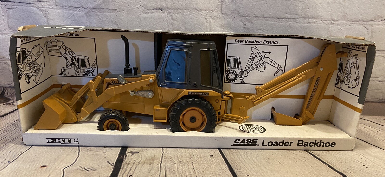 Vintage Ertl Case Loader Backhoe In Original Box 1995 Mexico