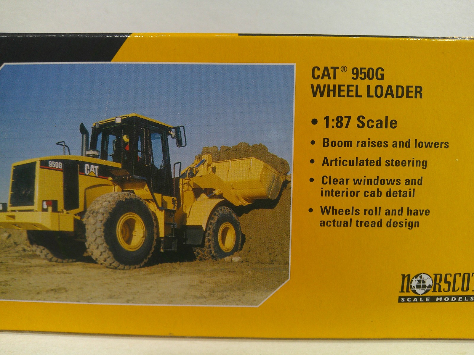 Norscot CAT 950G Wheel Loader AT WORK 1:87 Scale Darkish Yellow Very Good