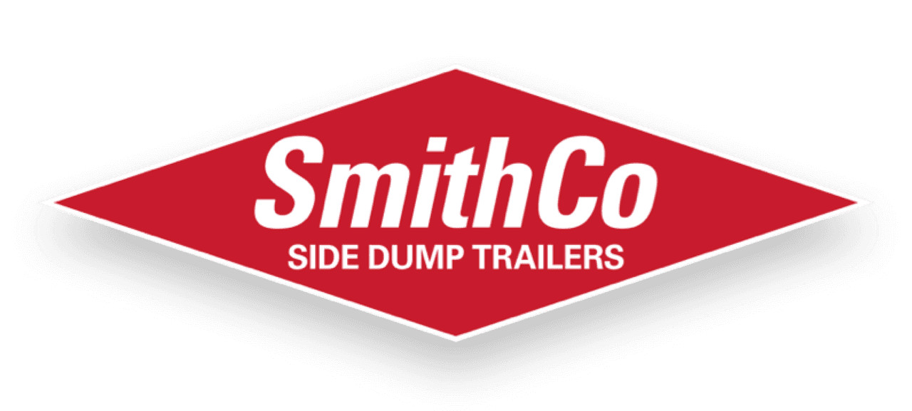 1/64 DCP WHITE/BLACK SMITHCO TRI-AXLE SIDE DUMP TRAILER