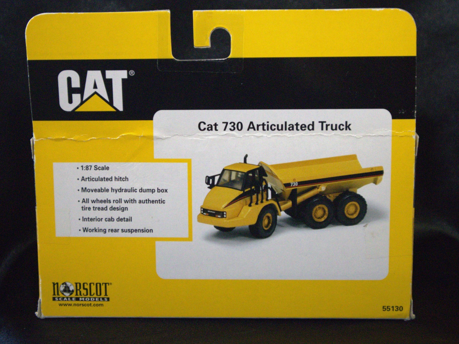 Norscot Cat 730 Articulated Die Cast Truck 55130 1:87 Scale 2003 New in Box