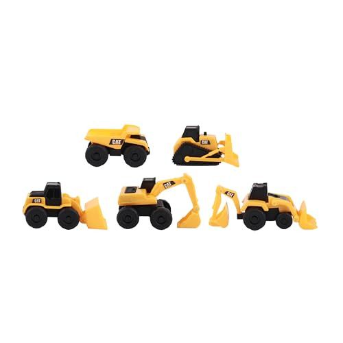 CAT Construction Mini Vehicles 5 Pack with Articulated Features Toys for Kids