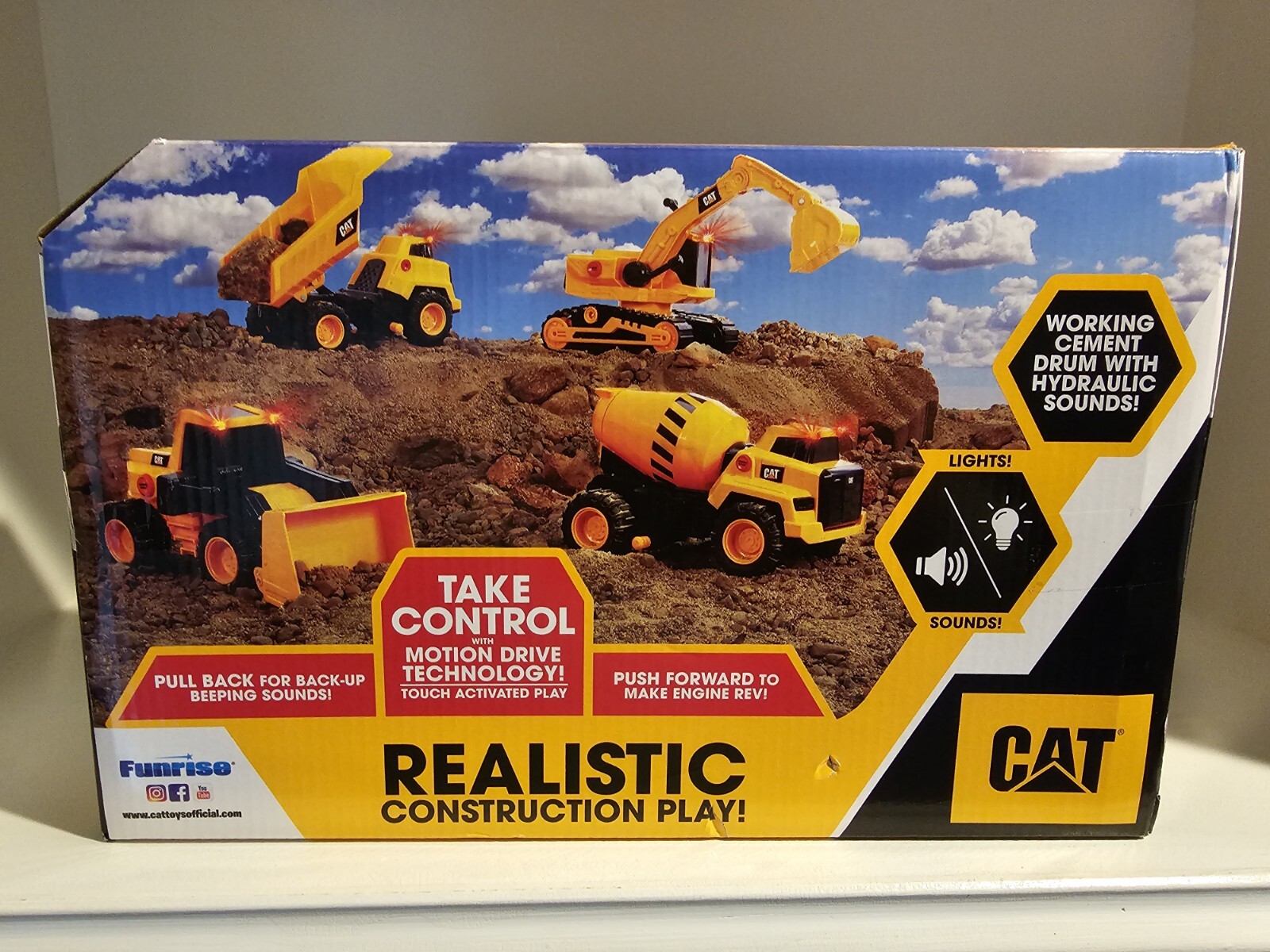 Cat Construction Power Haulers Cement Mixer, Yellow