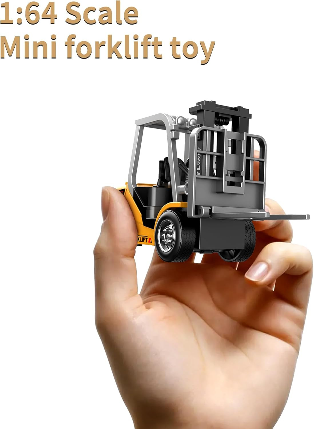 Mini 1/64 RC Forklift Toy, Remote Control Forklift Truck, 2 in 1 Transformable L