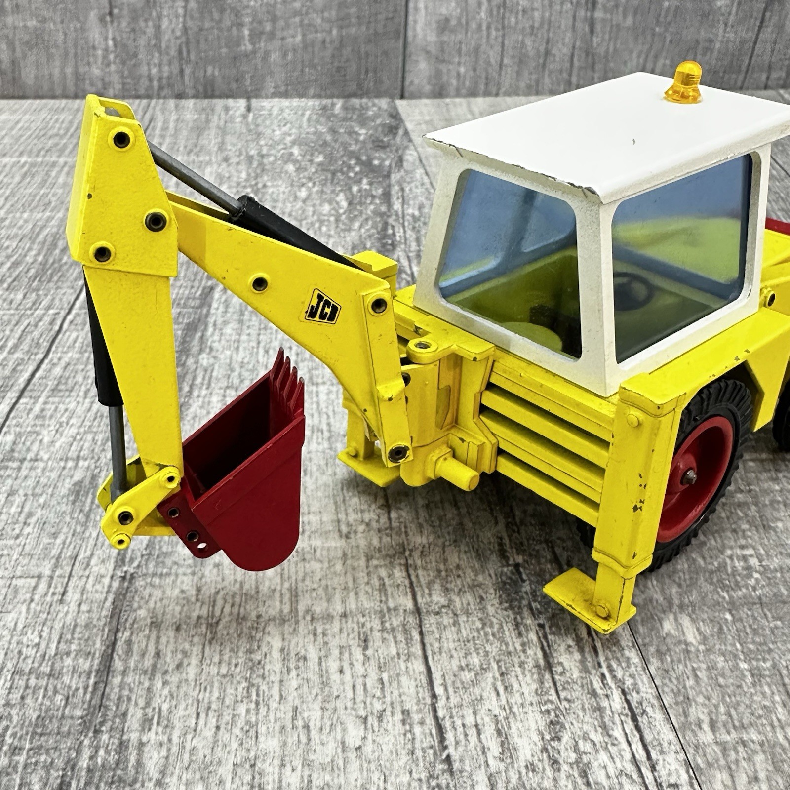 NZG JCB 3C III Backhoe Loader No 150 Diecast Model West Germany VTG 1:50 Scale