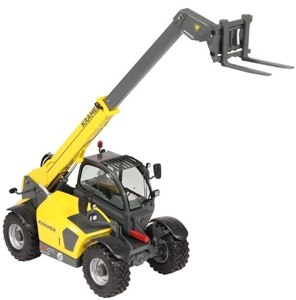 NZG – Engins téléscopique KRAMER 5507 avec fourche à palette – 1/32 – NZG987