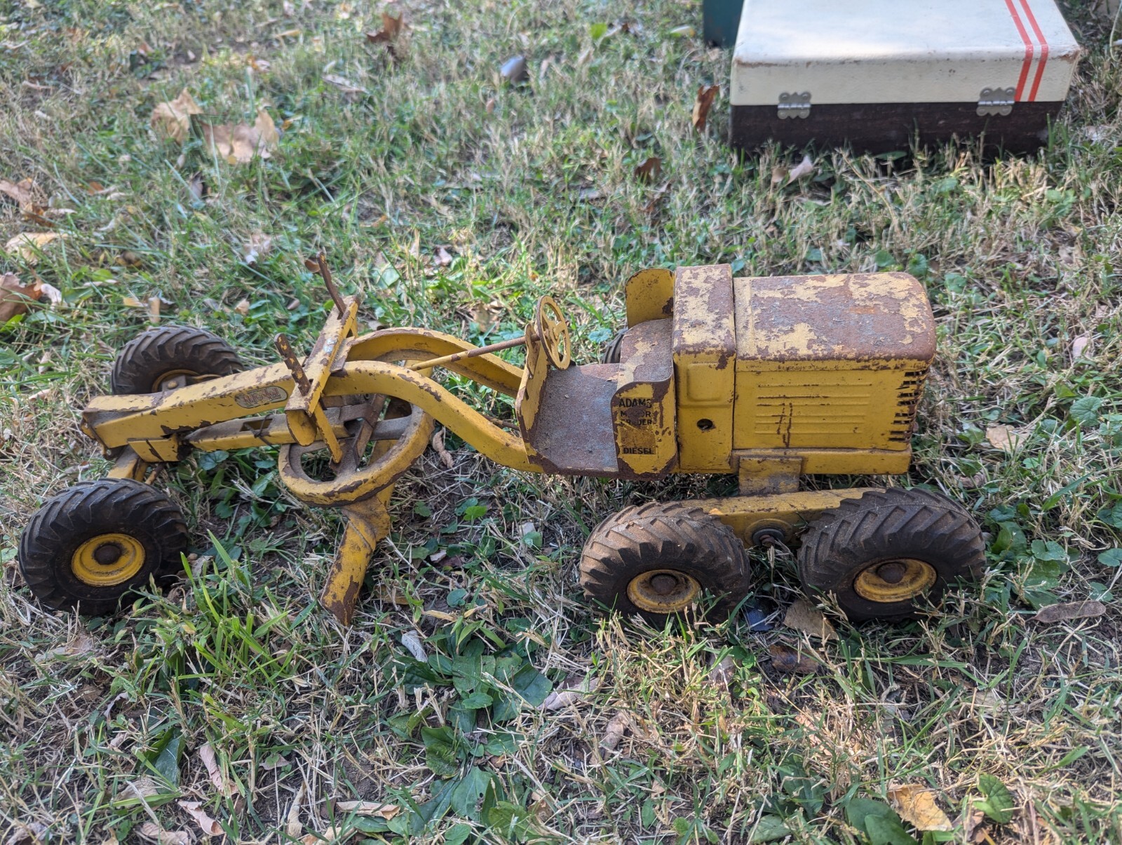 Vintage Yellow Doepke Road Grader Adams Diesel Heavy