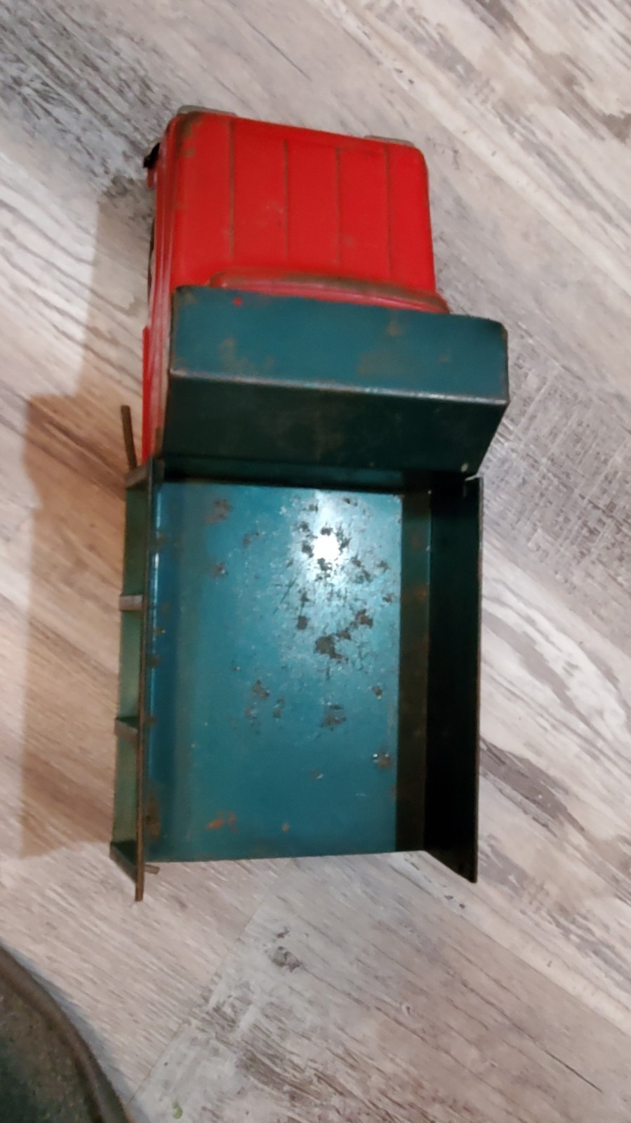Vintage late 50s Pressed Steel Tonka Red Dump Truck