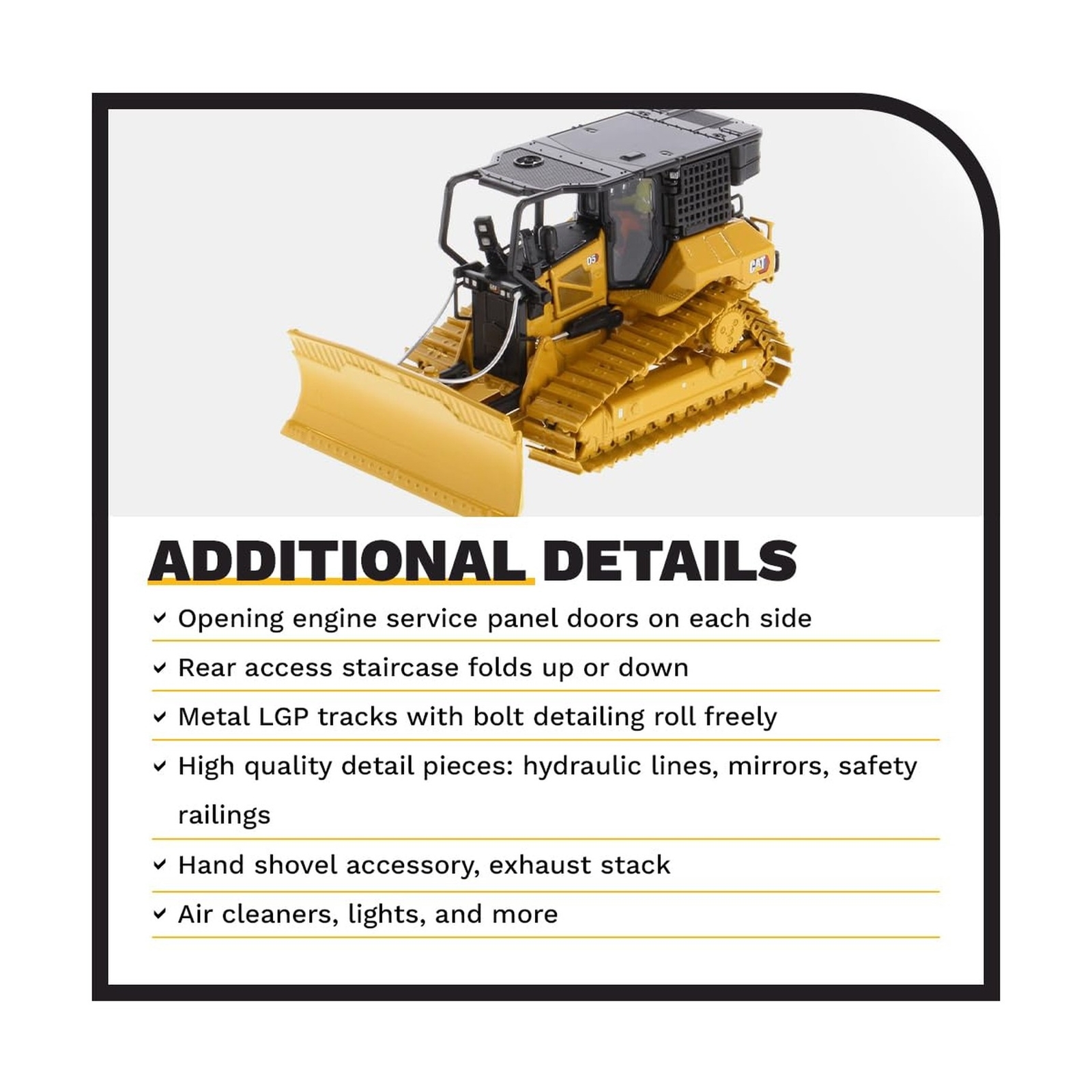 Diecast Masters 1:50 Caterpillar D5 LGP Fire Suppression Dozer | High Line Se…