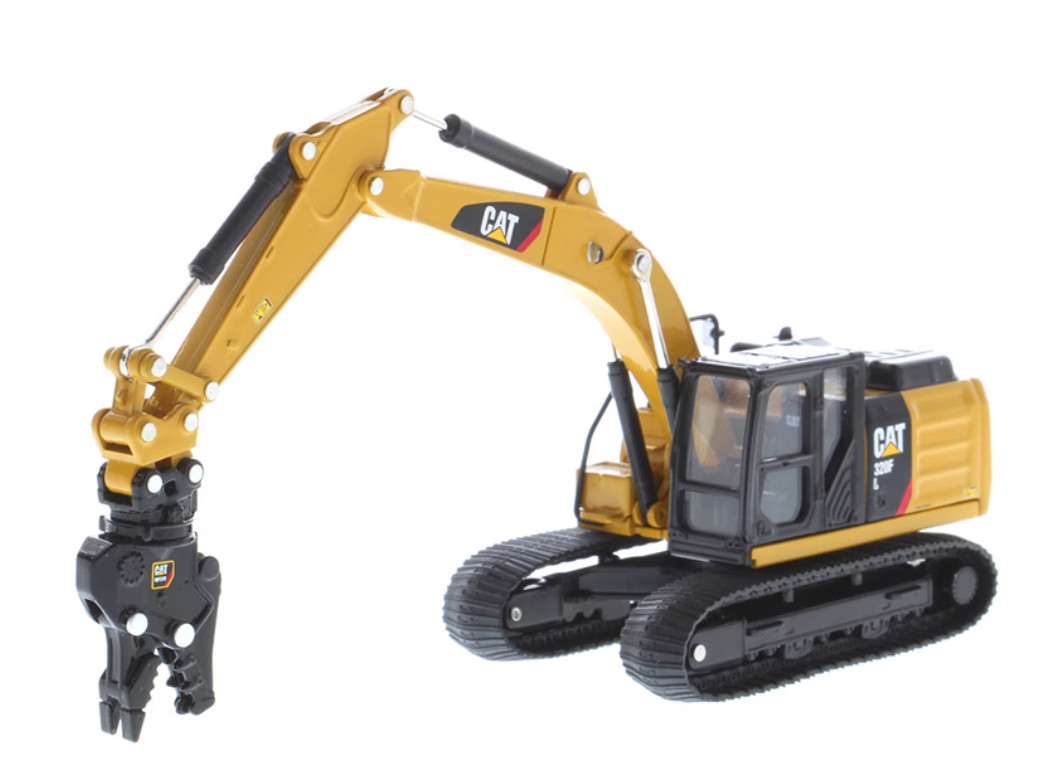 1:64 DM 320F L Hydraulic Excavator with 5 Work Tools Machine Diecast Model