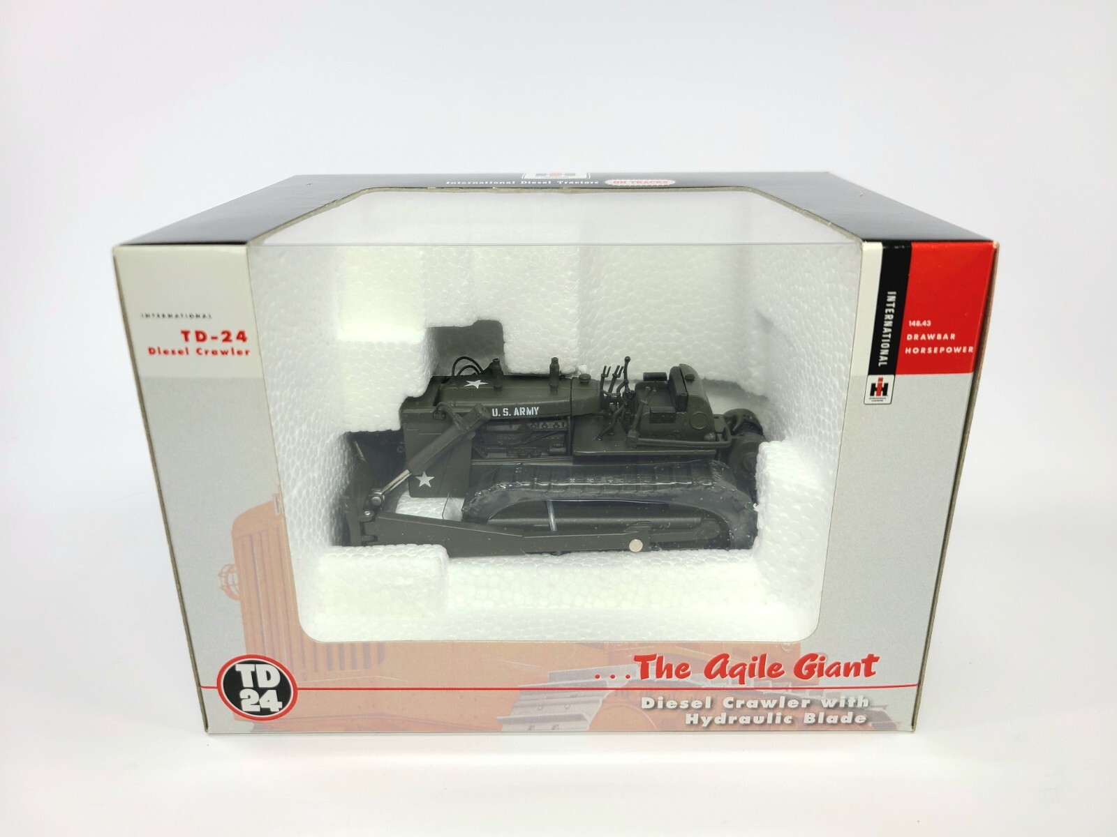 International IH TD-24 Hydraulic Dozer Military SpecCast 1:50 Scale #ZJD1613 New