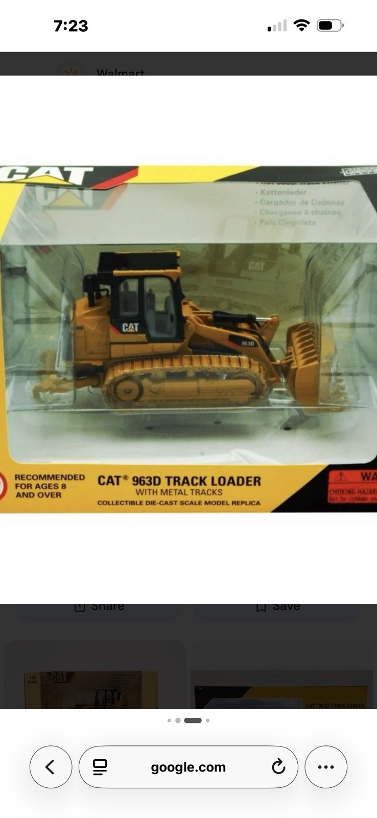 CAT 963D Track Loader Diecast Model Construction Vehicle Yellow/Black custom