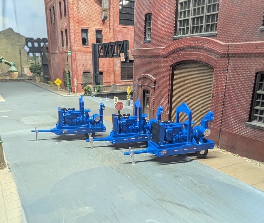 Custom Built 1/87 HO Scale 3D Printed Thompson Trailer Mounted Water Jet Pumps