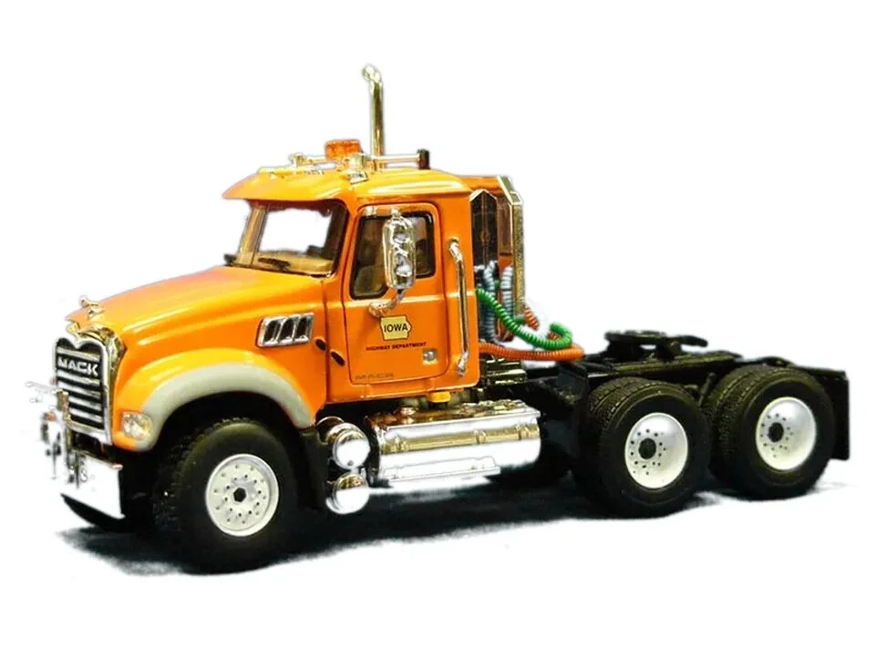 FIRST GEAR 1/50 IOWA DOT ORANGE MACK GRANITE MP w/TALBERT 3-AXLE LOWBOY