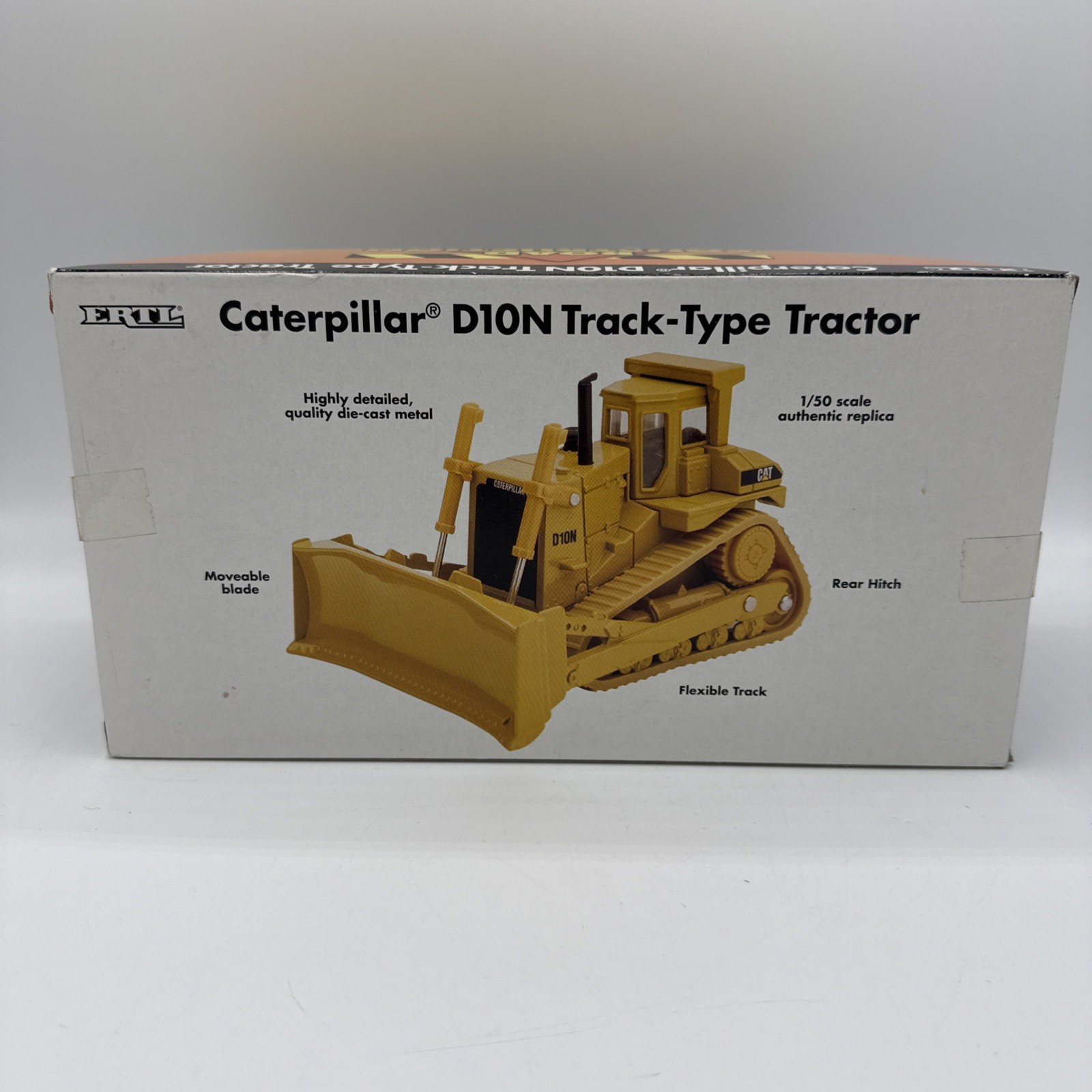 ERTL 1/50 SCALE CATERPILLAR D10N TRACK-TYPE TRACTOR IN 1994 FACTORY SEALED BOX!