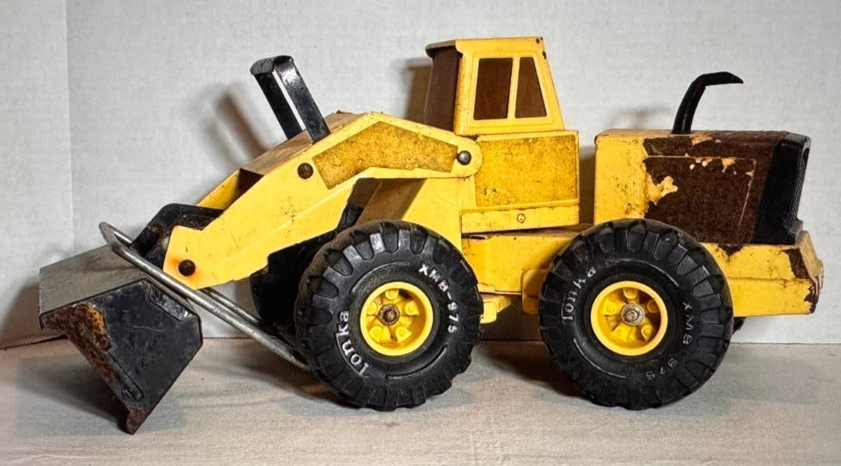 Tonka #3920 Turbo Diesel Front End Loader Metal Yellow Large 20” x 8” x 10″