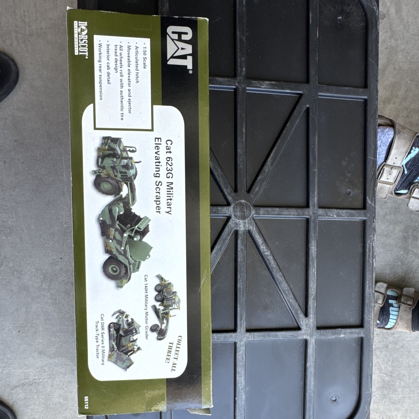 Norscot CAT 623G Military Elevating Scraper 1:50 Green/Camouflage 55112
