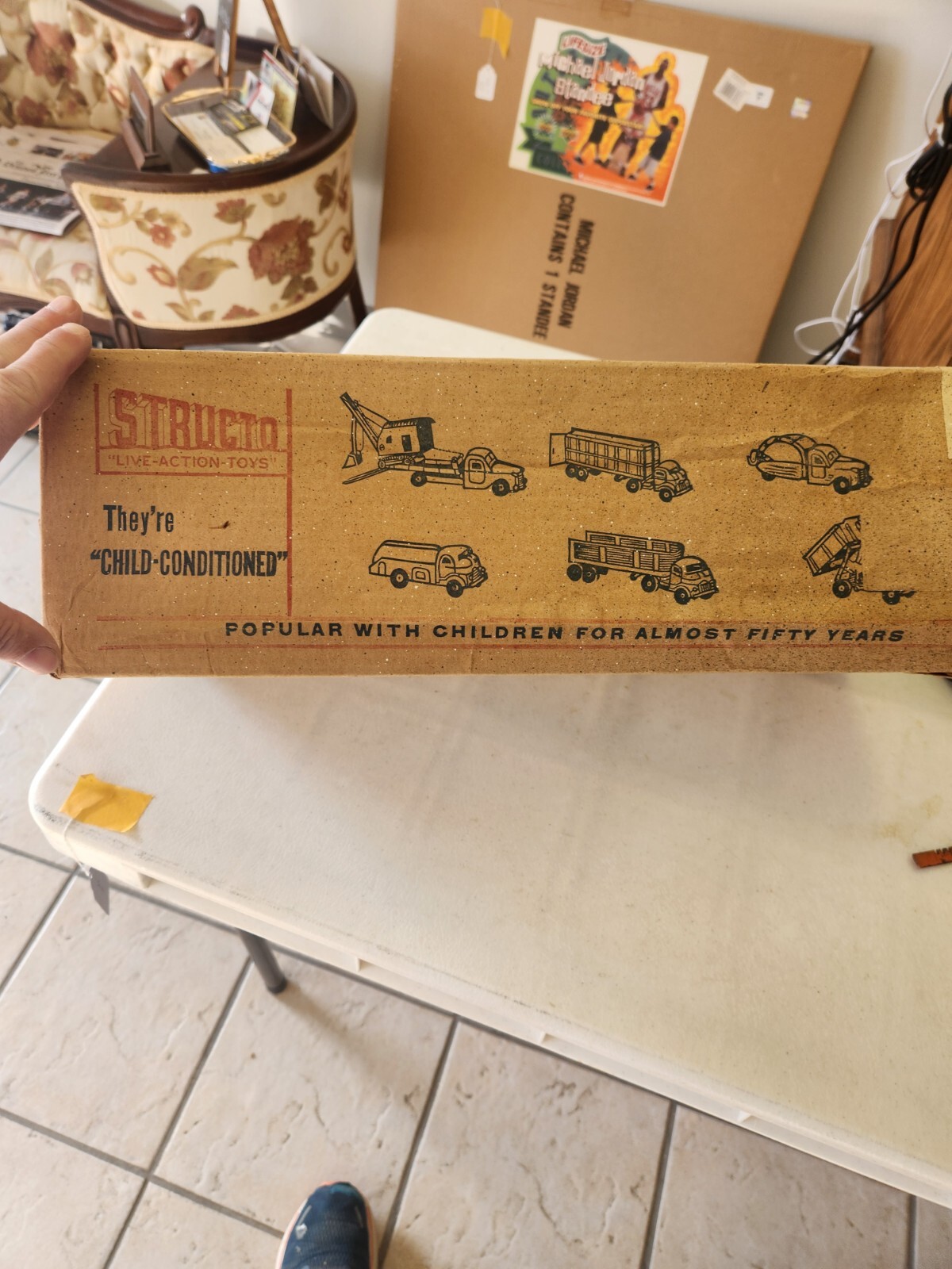 Vintage Structo Road Grader Orange With Original Box