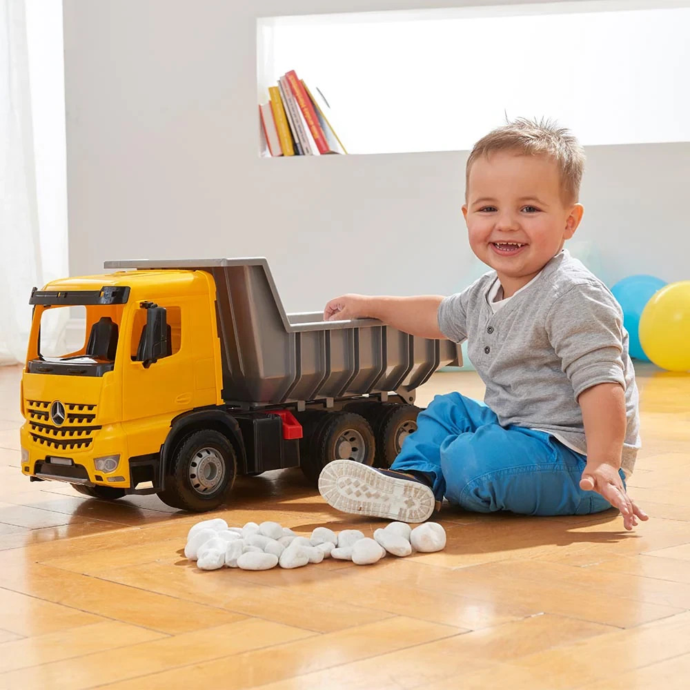 LENA Toy Dump Truck XL GIGA TRUCKS Mercedes Arocs Replica and Lockable Tipper