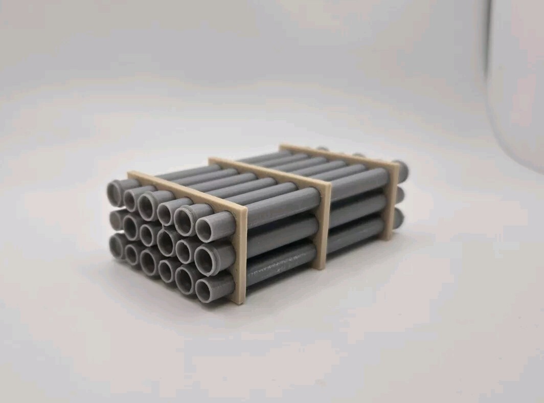 1/50 Scale 12″ Gray Pipe Trailer Load/Diorama Accessory