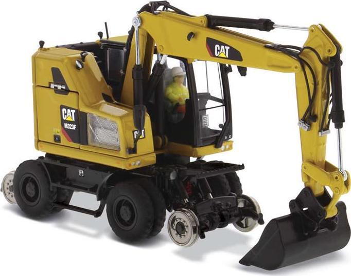 CAT Caterpillar M323F Railroad Wheeled Excavator – Yellow Version (High Line –