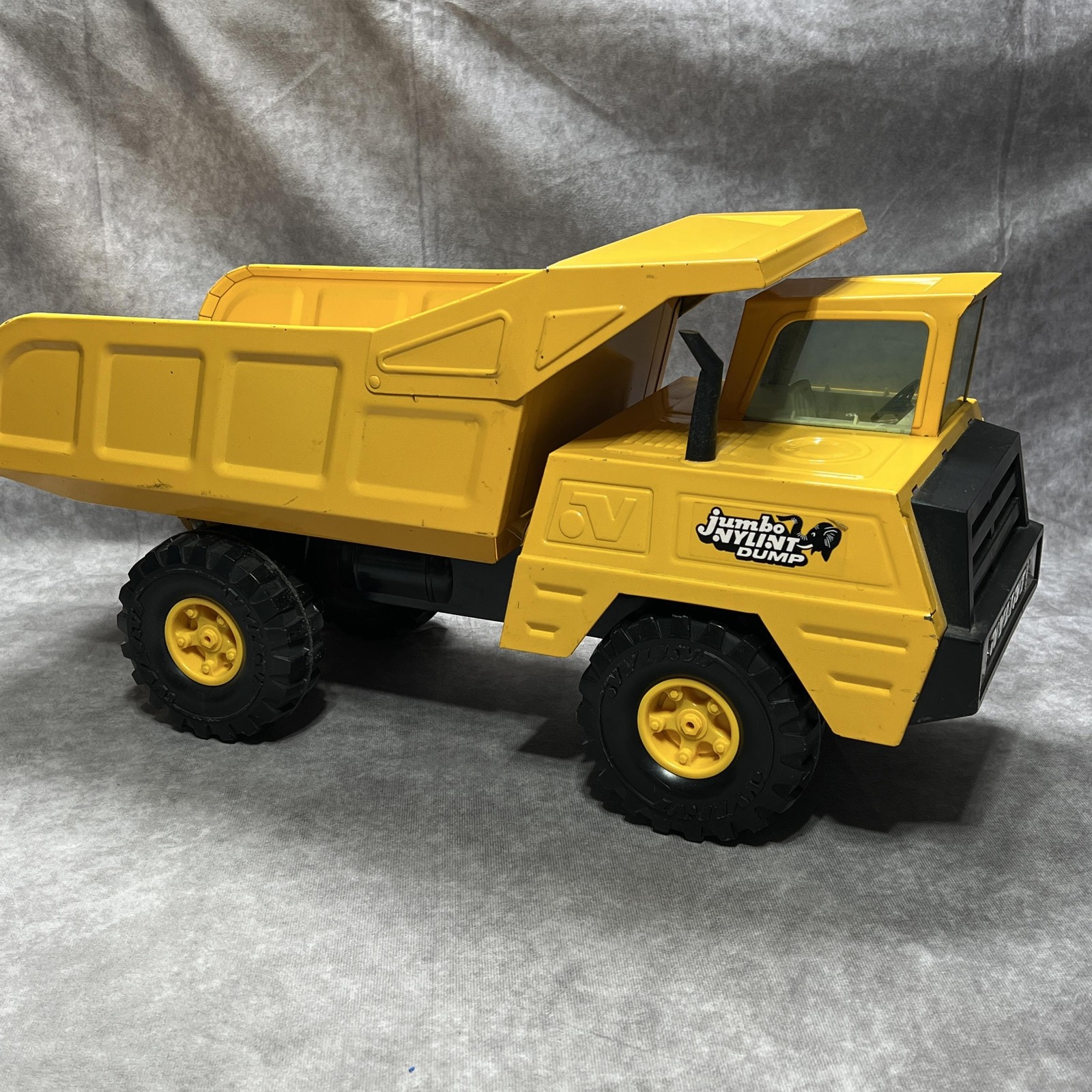 Vintage Nylint Jumbo Dump Truck Pressed Steel Yellow Toy Large Made USA Original