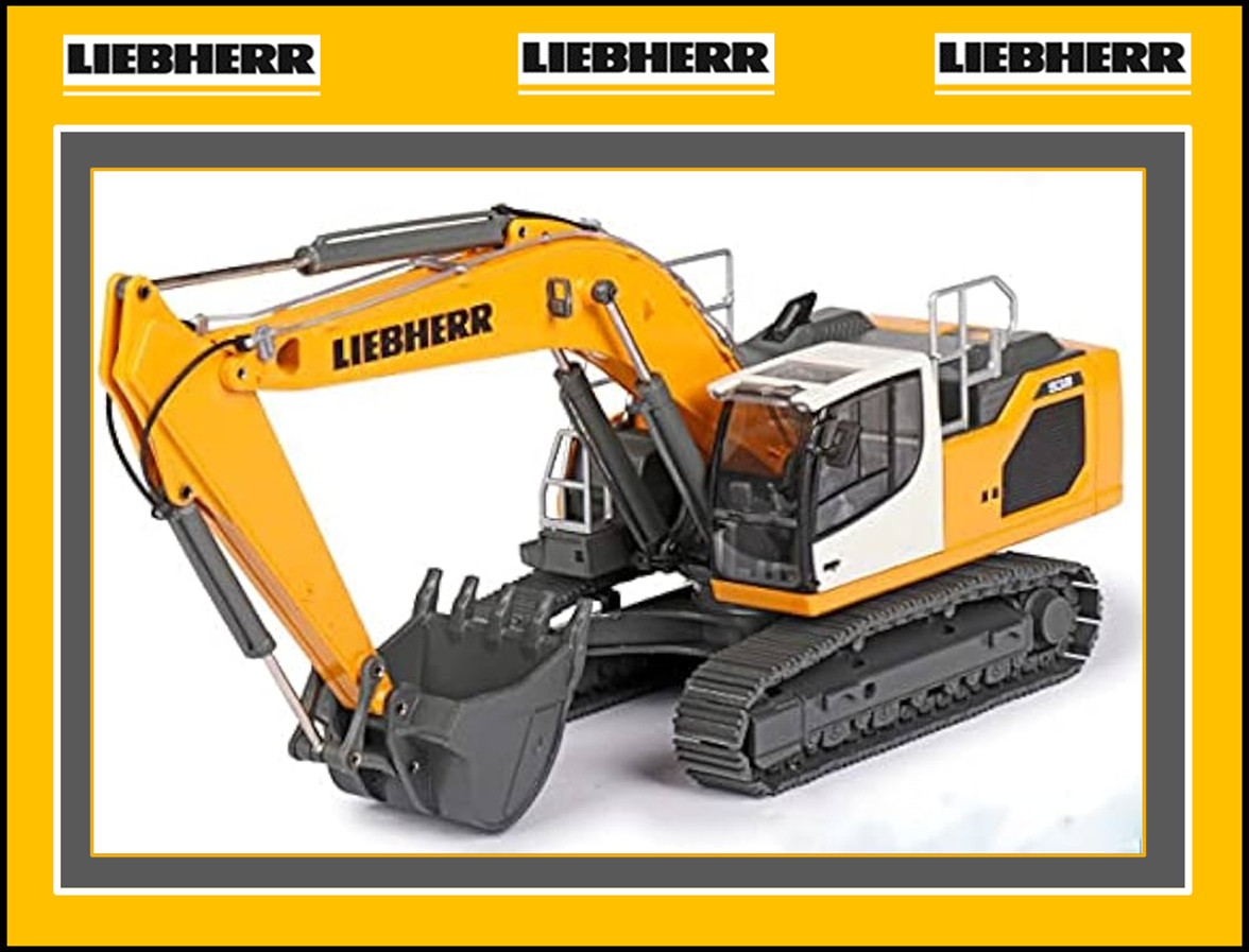 1/50 CONRAD LIEBHERR R 938 V HYDRAULIC EXCAVATOR in Yellow – FREE SHIPPING !!!