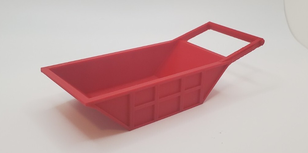 Custom 1/50 Scale 12 Cubic Yard Bedding Box in Red