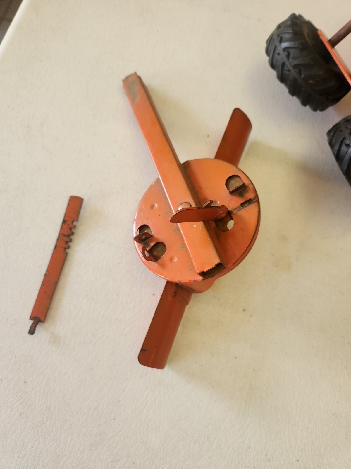 Vintage Structo Road Grader Orange With Original Box