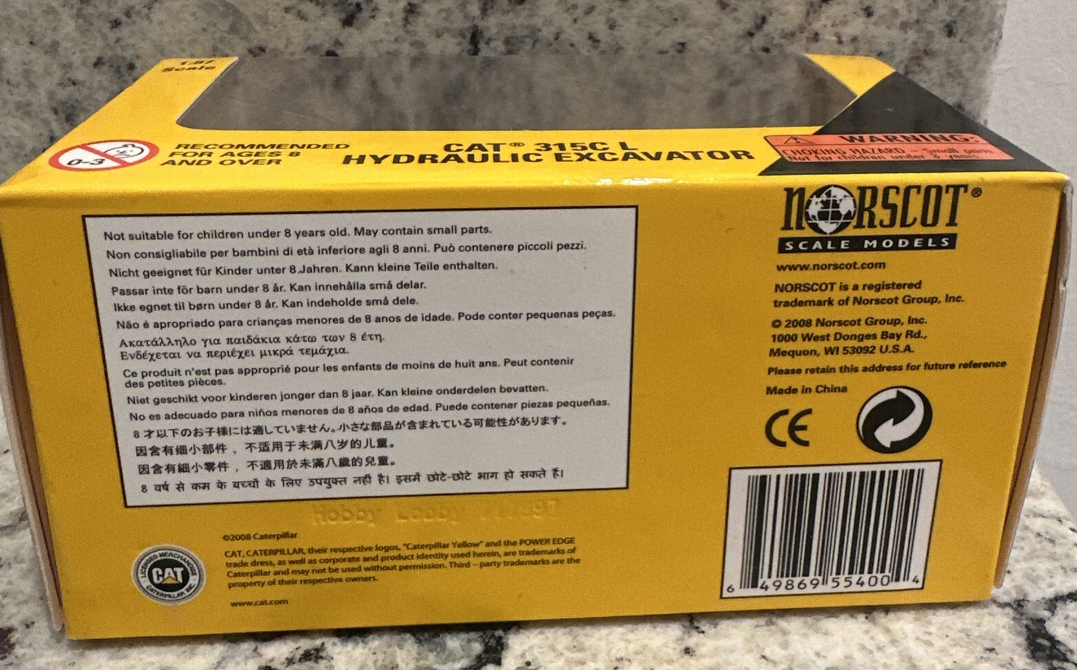 Norscot Scale Models CAT Die-Cast #55400 315C L Hydraulic Excavator NIB