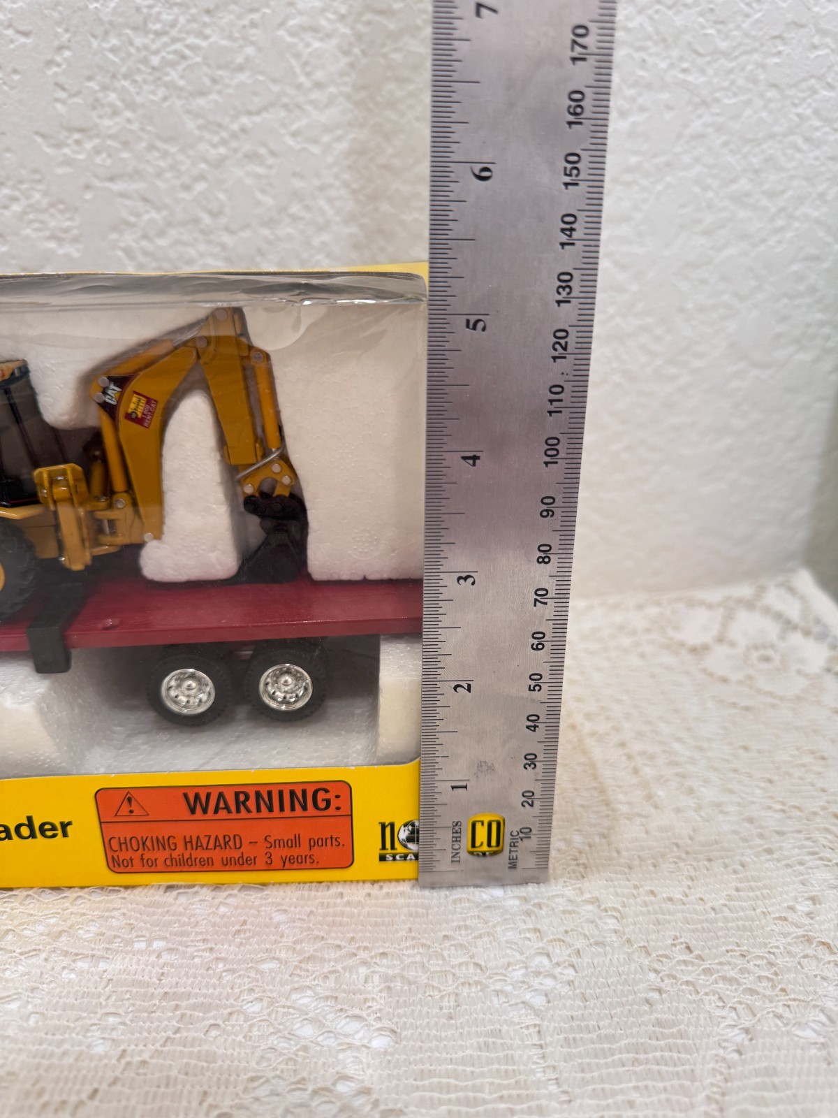 1/50 CAT Rental Flatbed Hauler Truck w 420D IT Backhoe Loader Norscot Diecast