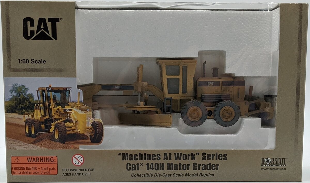 Norscot 55180 1:50 Caterpillar 140H Weathered Motor Grader NIB