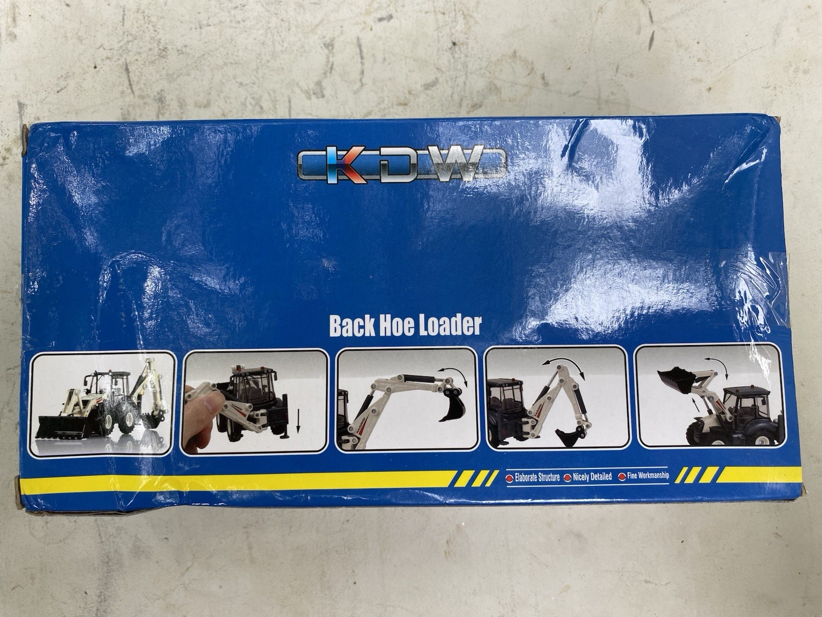 KDW 1/50 Diecast Set Of 3 Kaidiwei Back Hoe Loader & Crawler Excavator