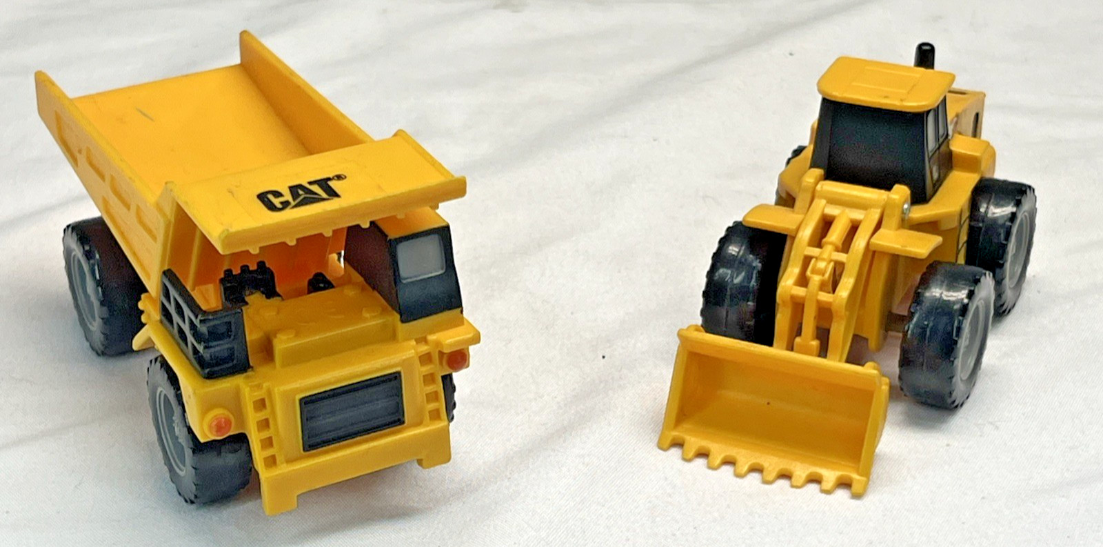 Genuine Toy State Black & Yellow Caterpillar Toy Dump Truck And Bulldozer