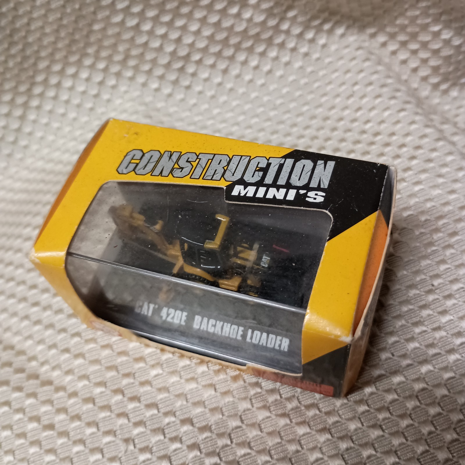 NEW Cat’ Construction Mini’s Plastic Toy Caterpillar 420E Backhoe Loader 8+ EXC