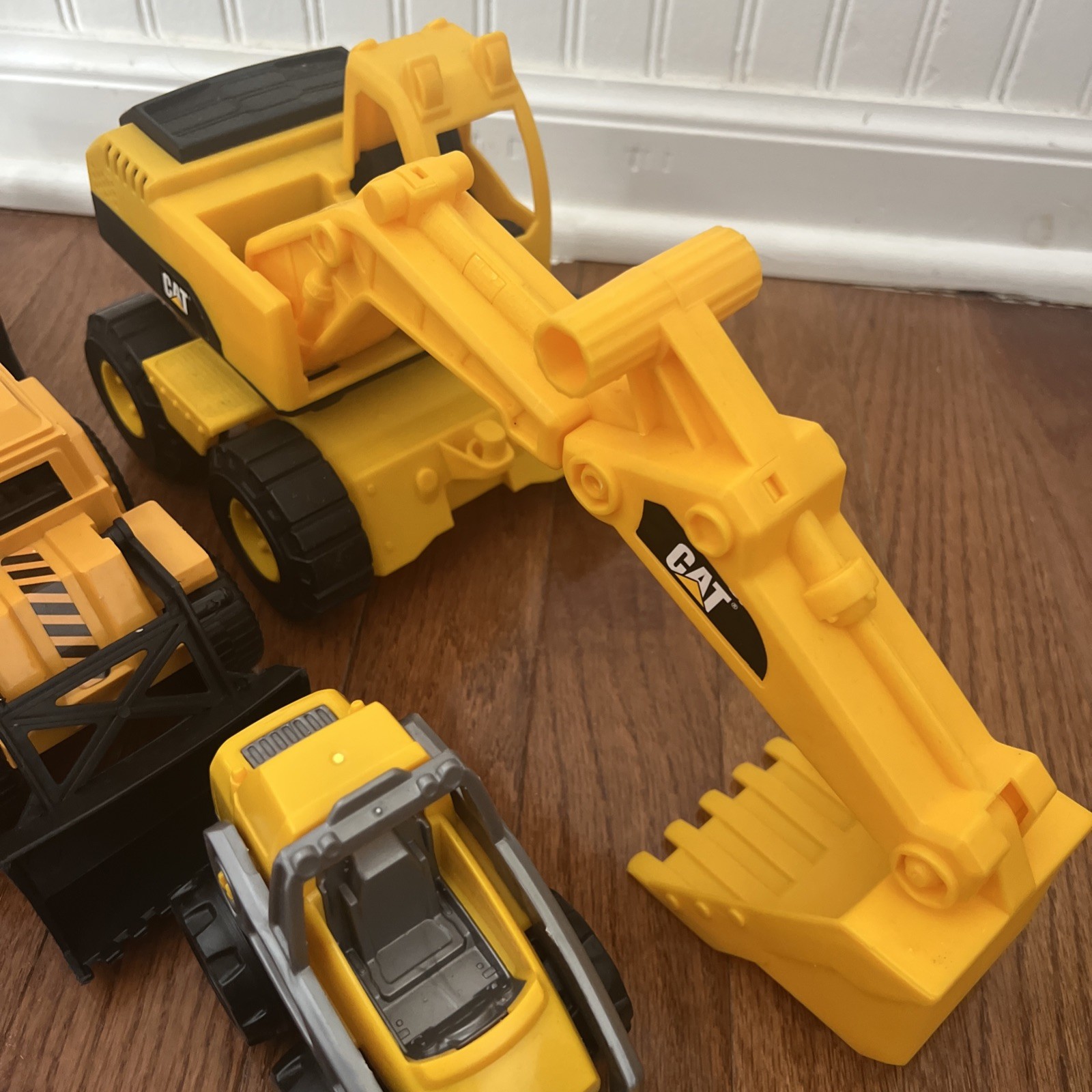 CAT Excavator & Variety Of Small Construction Vehicles Toys For Kids, 6 Pcs.