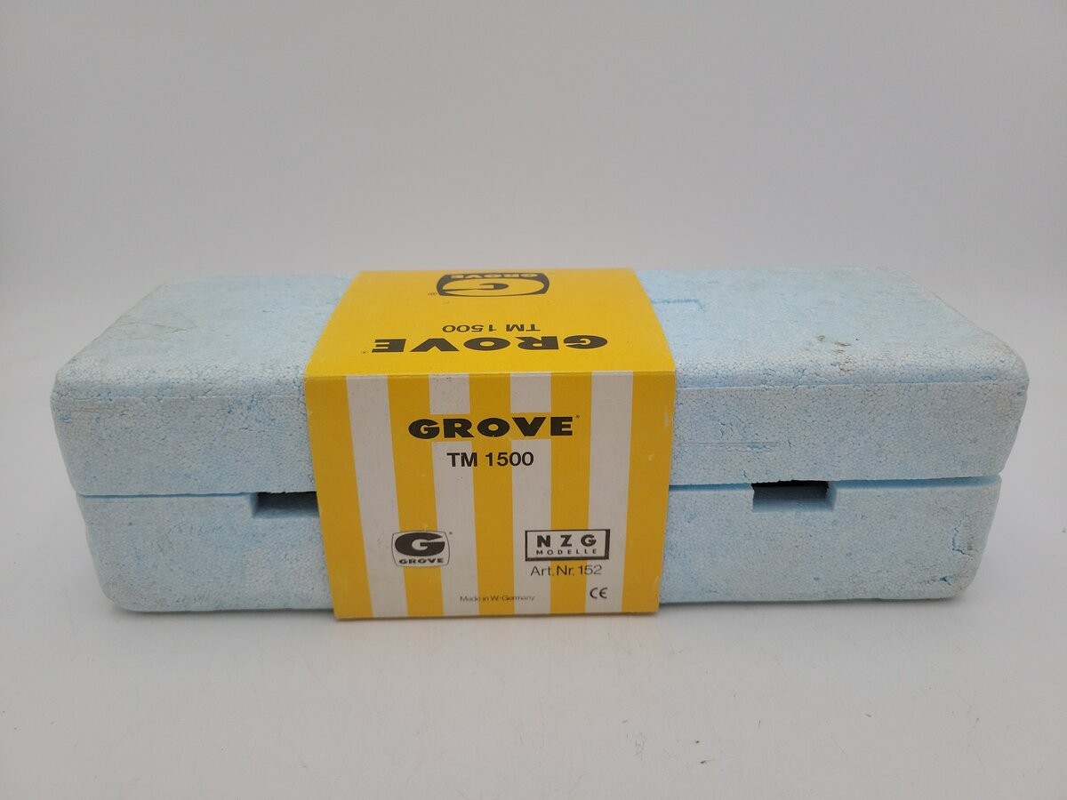 NZG 152 1:55 Scale Yellow Model TM 1500 Die-Cast Extendable Boom Crane W/Emblem