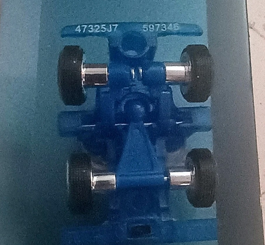 1:64 Scale Posable Lowrider Chasis w/blue L.E.D Light simulates hydraulics hw mb