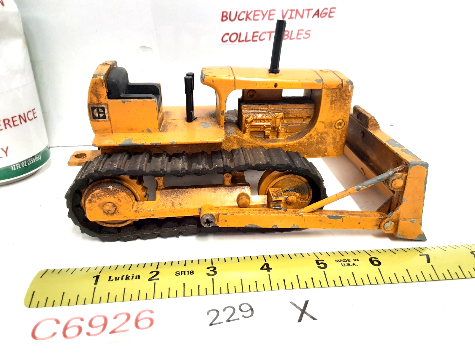 Vintage Ertl Model Toy D6 Caterpillar Metal Bulldozer w/original tracks #301