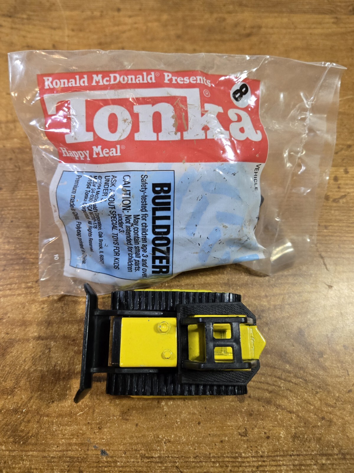 2 VTG 1994 TONKA Yellow Diecast Dozers, McDonald’s Toys, Preowned