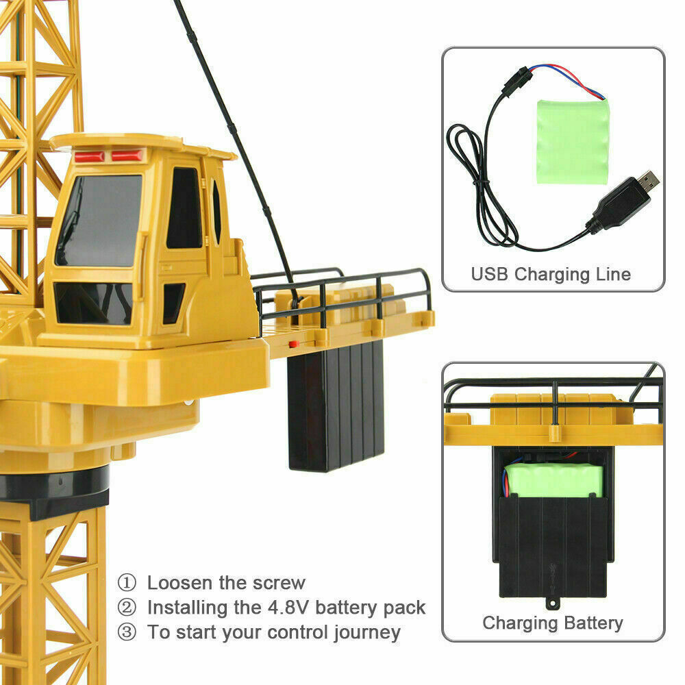 RC Tower Crane Toy Construction Vehicle Toy Set 1:32 Engineering Toy For Boys