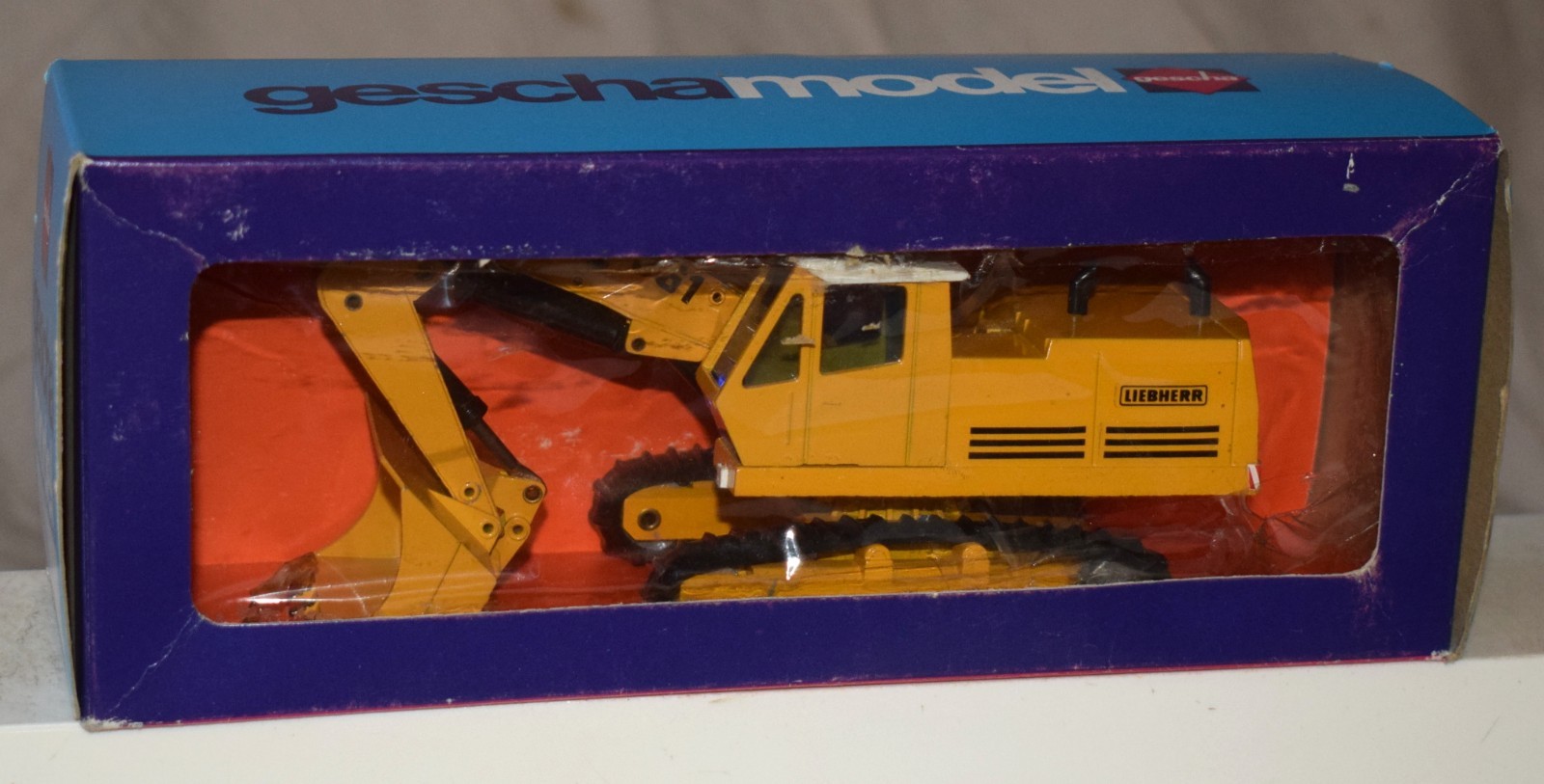 Vintage Gescha 278 Liebherr 961 Excavator Crawler – 1:50 Diecast in Original Box