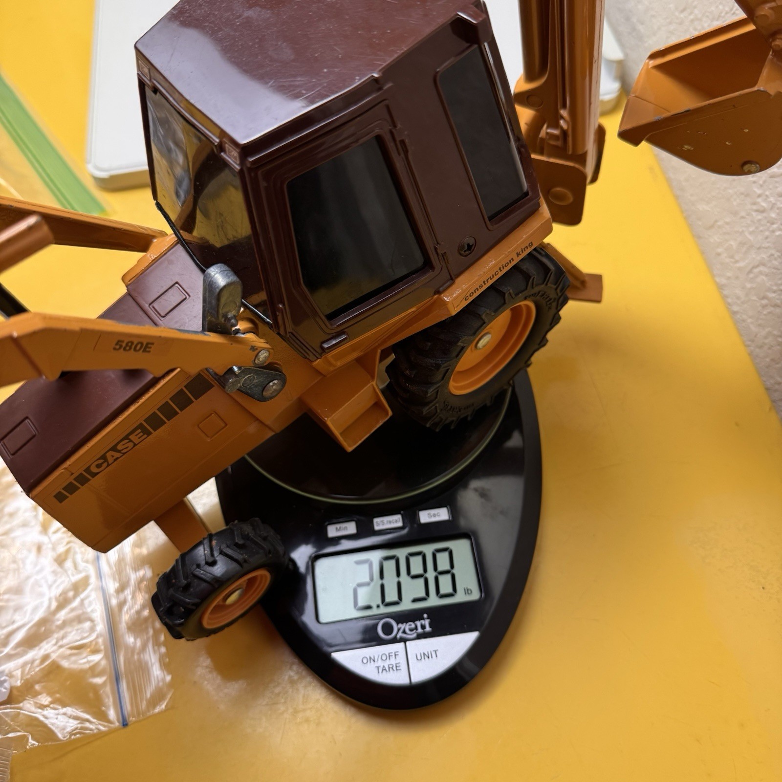 Case 580E Construction King Backhoe Loader Toy Ertl 1:16 Flaw Vintage 80s