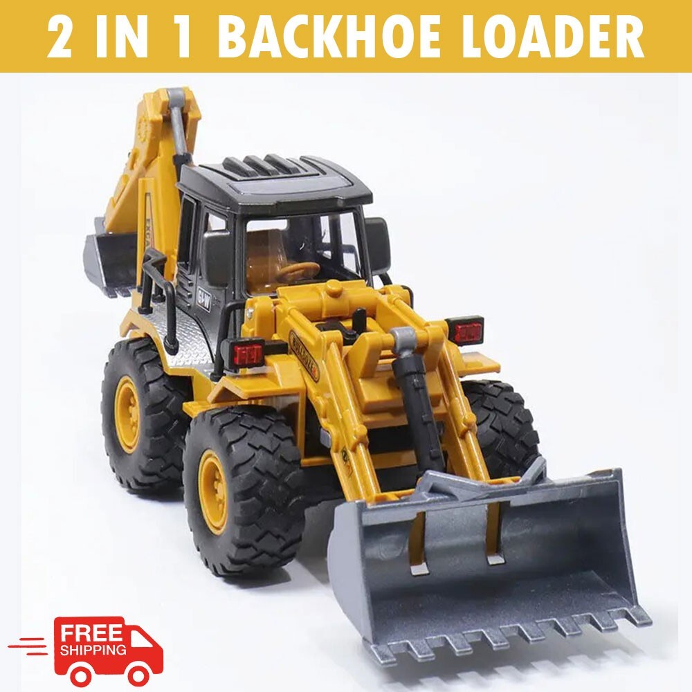 Bulldozer Diecast Vehicle Alloy Excavator Model Toys Alloy Plastic Vehicle
