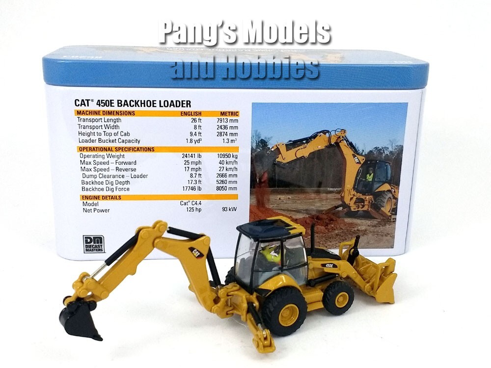 CAT 450E 450 Backhoe Loader 1/87 HO Scale Diecast Model – Diecast Masters