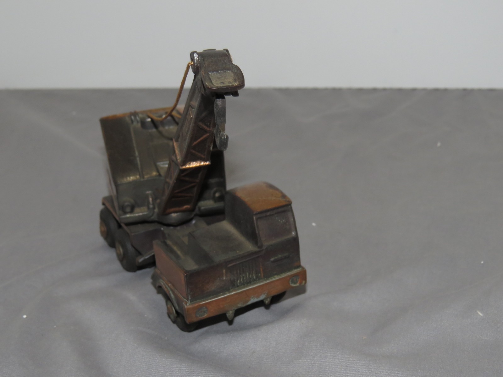 Vintage LORAIN Mobile Crane Truck BRASS Toy Paperweight EHRBAR New York Cast