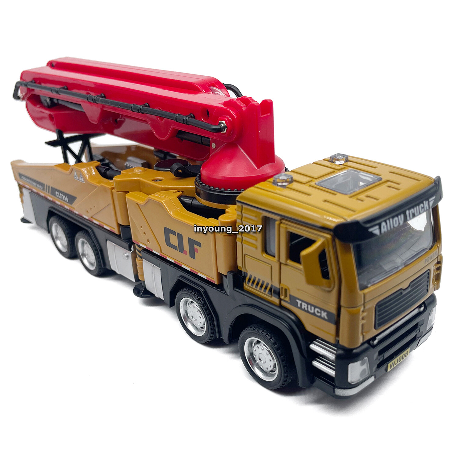 1:60 Scale Concrete Pump Truck Toy Model Alloy Diecast Construction Equipment