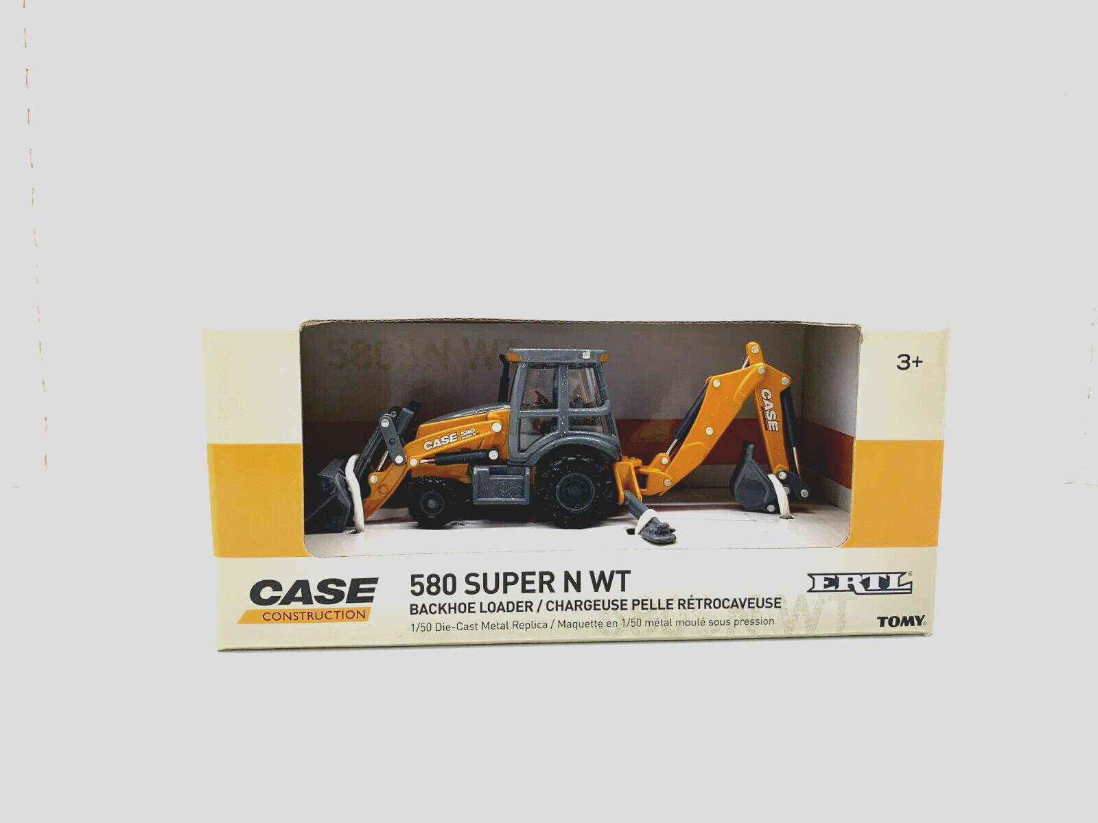2023 Ertl Tomy Case 580 Super N WT Backhoe Loader Die-Cast 1/50 NIB